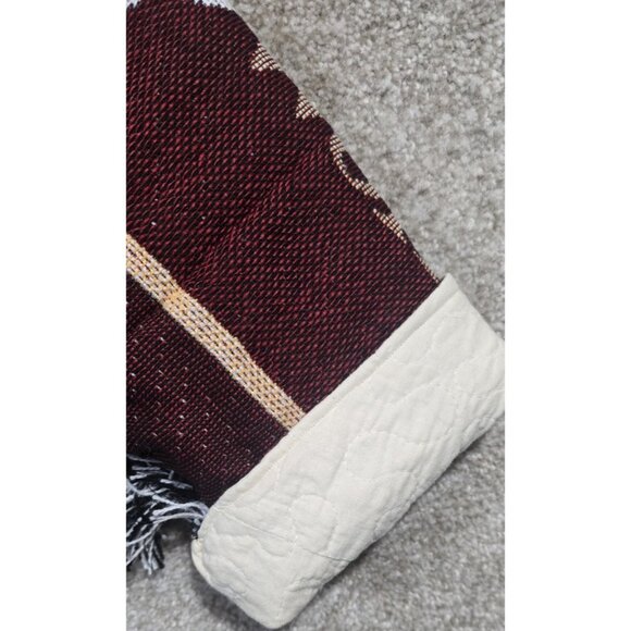 OOAK Handmade Upcycled Mickey Mouse Tapestry Jacket Quilt Lined Fringe Women's L - Picture 13 of 16